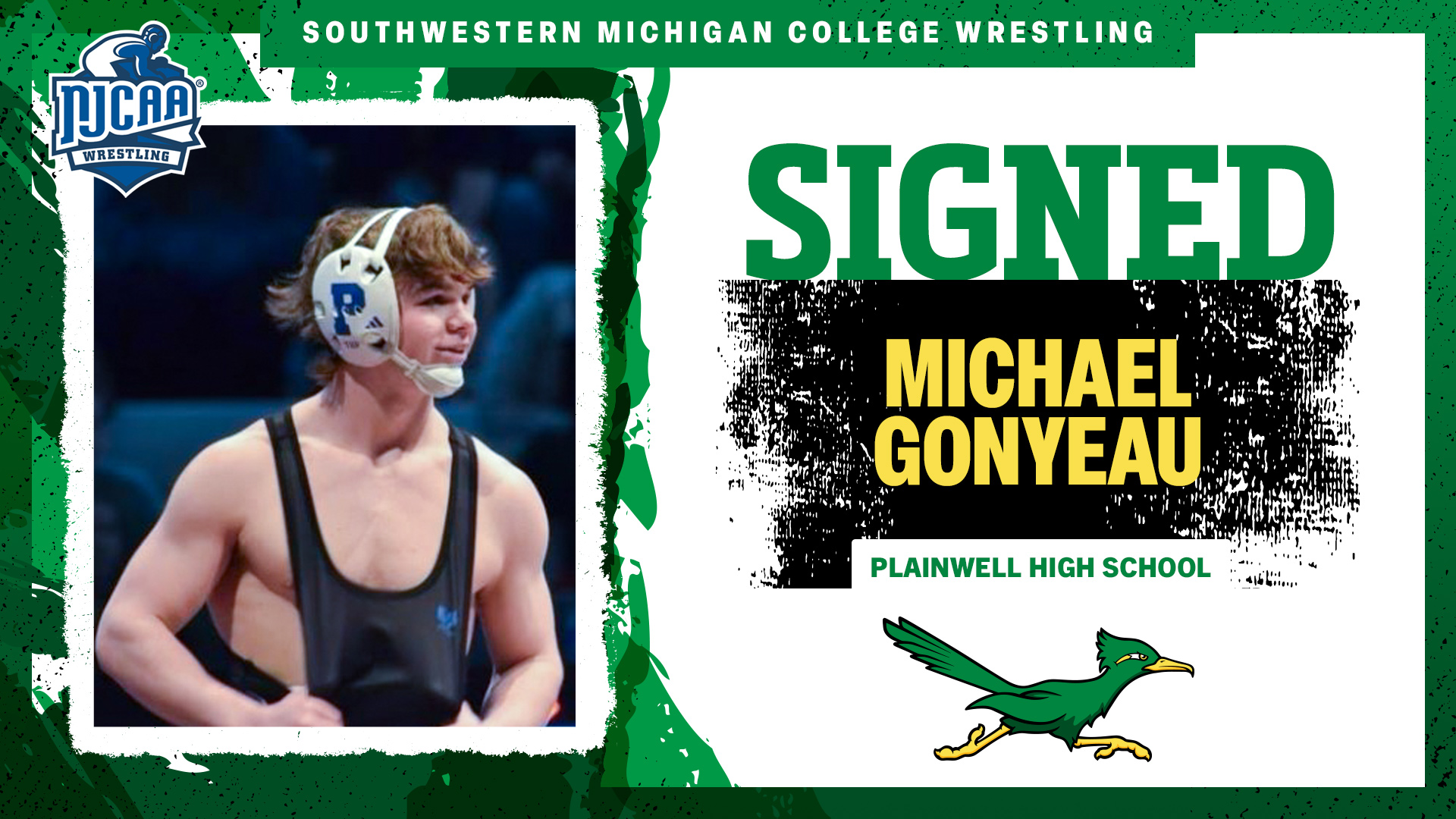 Michael Gonyeau Will Wrestle for the Roadrunners